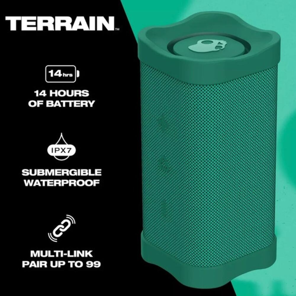 Skullcandy Terrain XT Wireless Bluetooth Speaker Green NEW SEALED - Picture 4 of 7